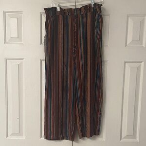 Striped Multicolor ankle pants